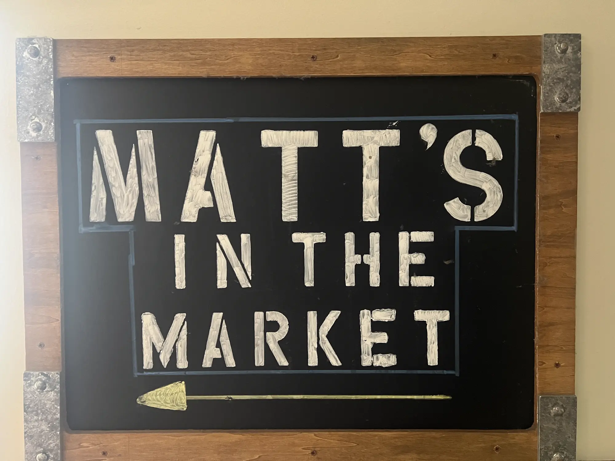 Matt's in the Market — third-floor entrance in the Corner Market Building above Pike Place