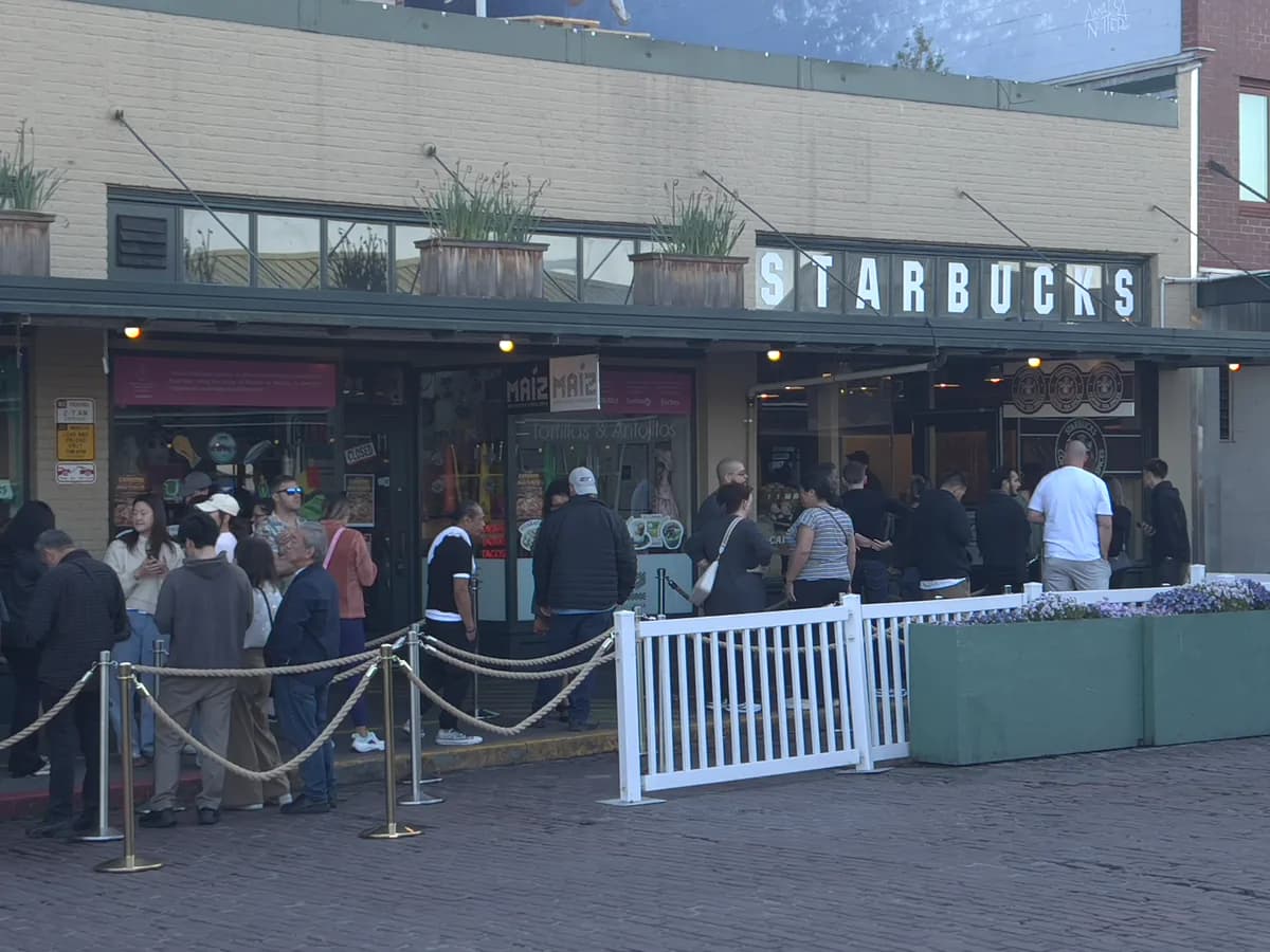 The original Starbucks storefront at Pike Place Market