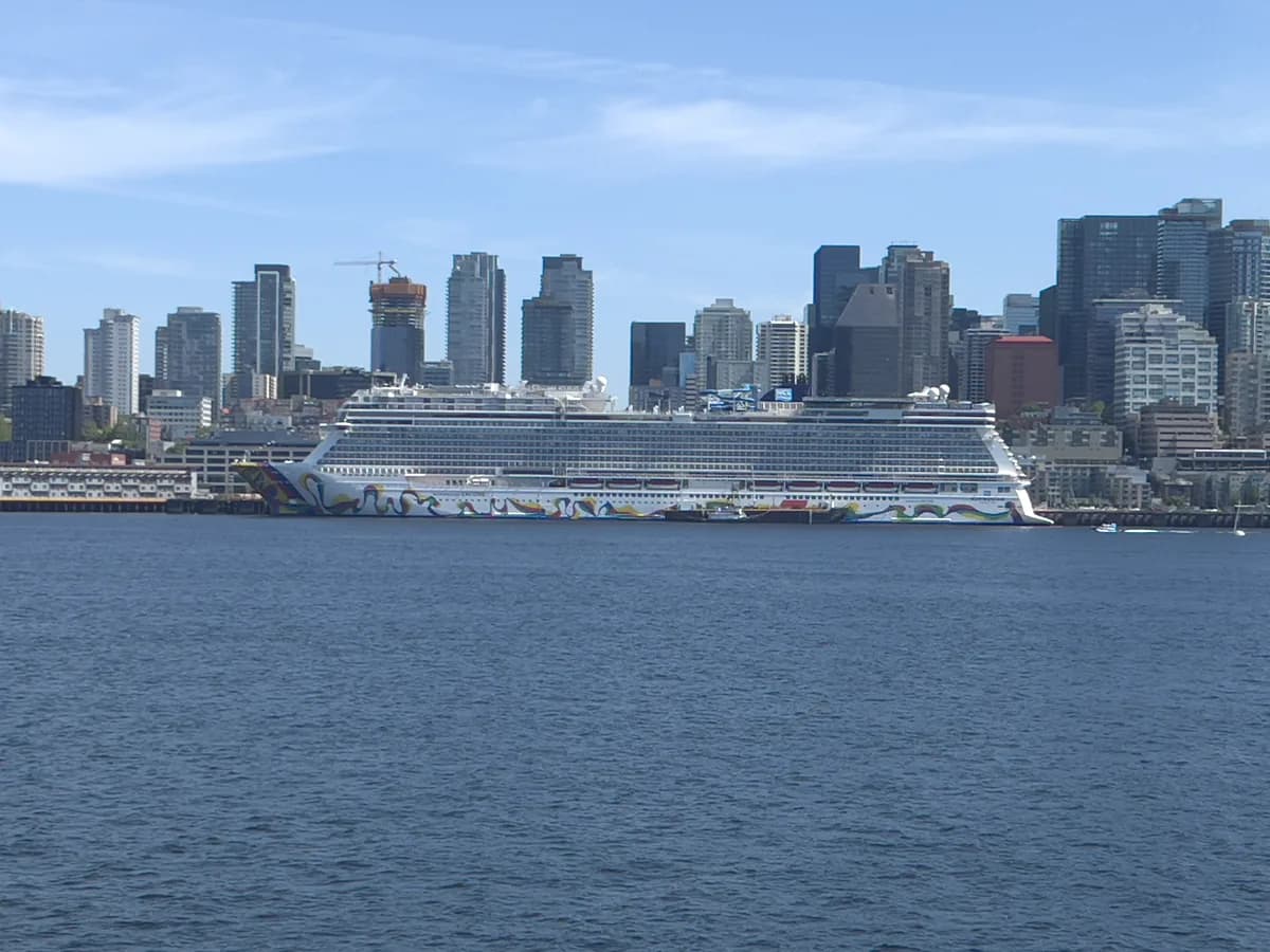 Cruise ship docked at Pier 66 in Seattle