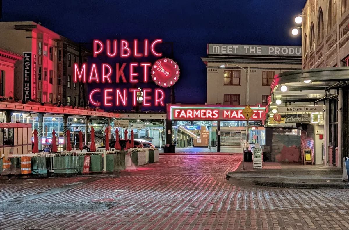 Pike Place Market in downtown Seattle